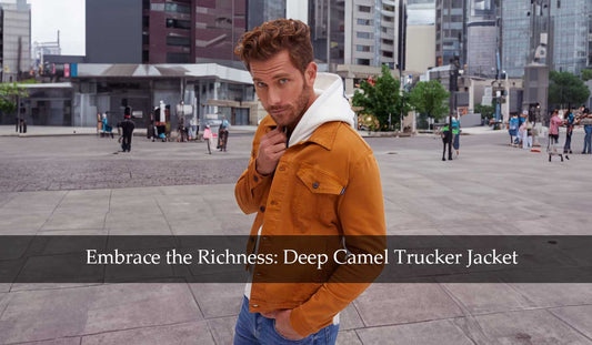 Embrace the Richness: Deep Camel Trucker Jacket
