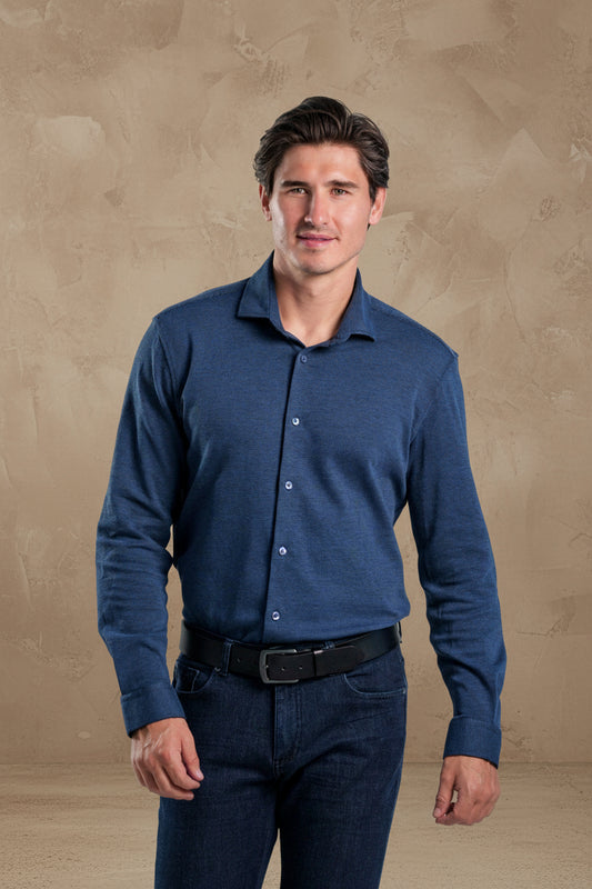 ORIGIN - Navy Long Sleeve T-Series Shirt