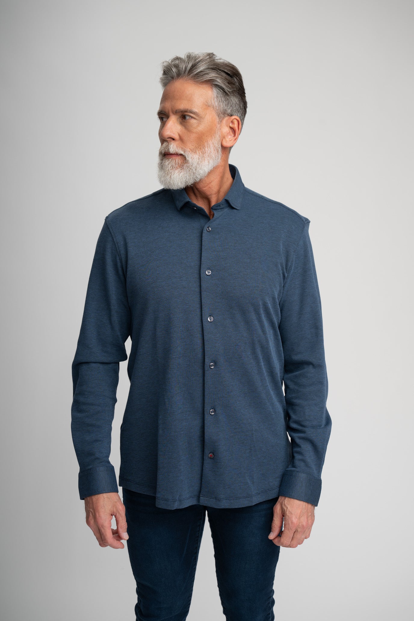 Navy Long Sleeve T-Series Shirt – Men’s Everyday Comfort Tee