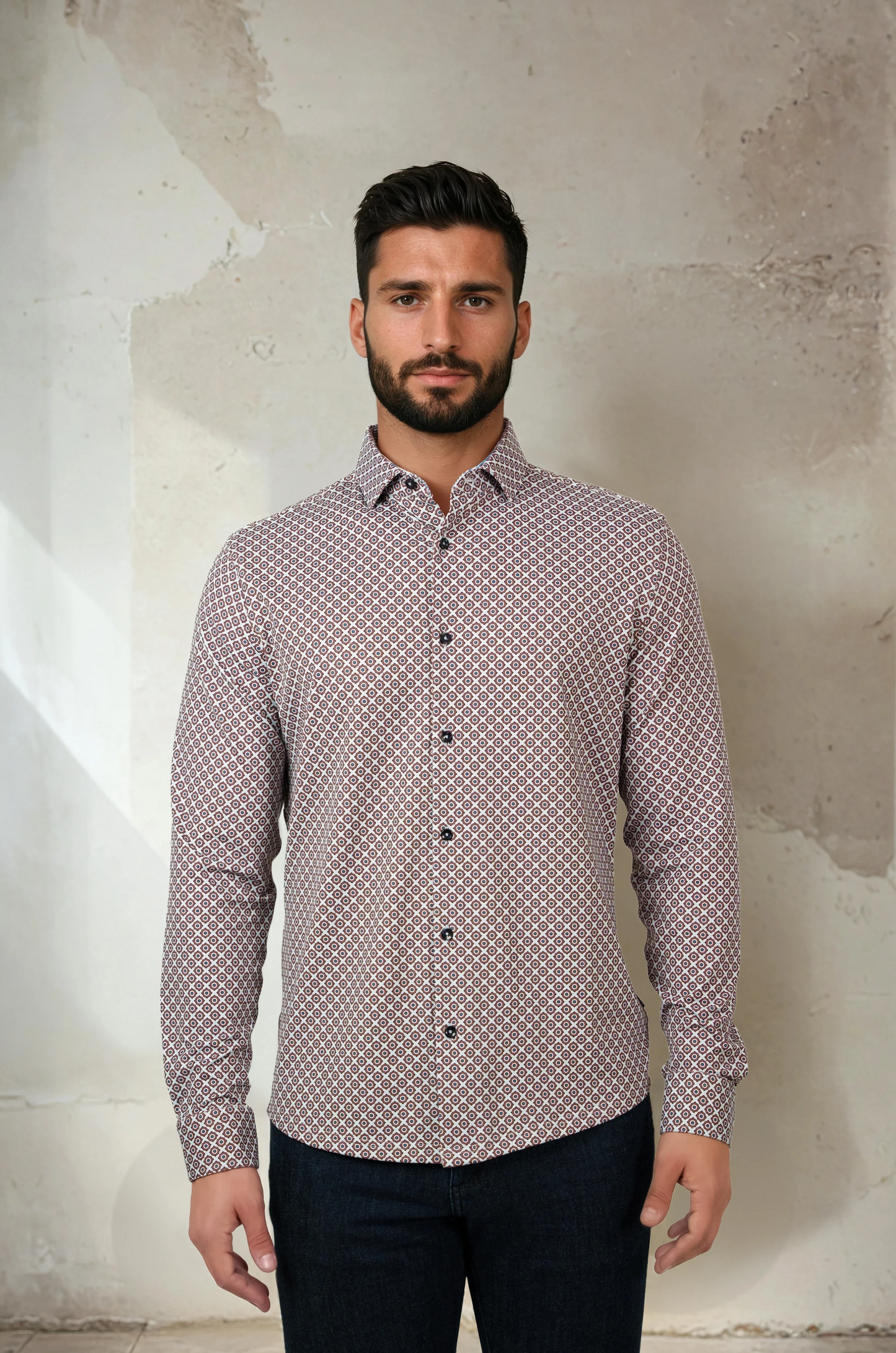 APEX- Dark Pink Brilliant cut Geo Shirt