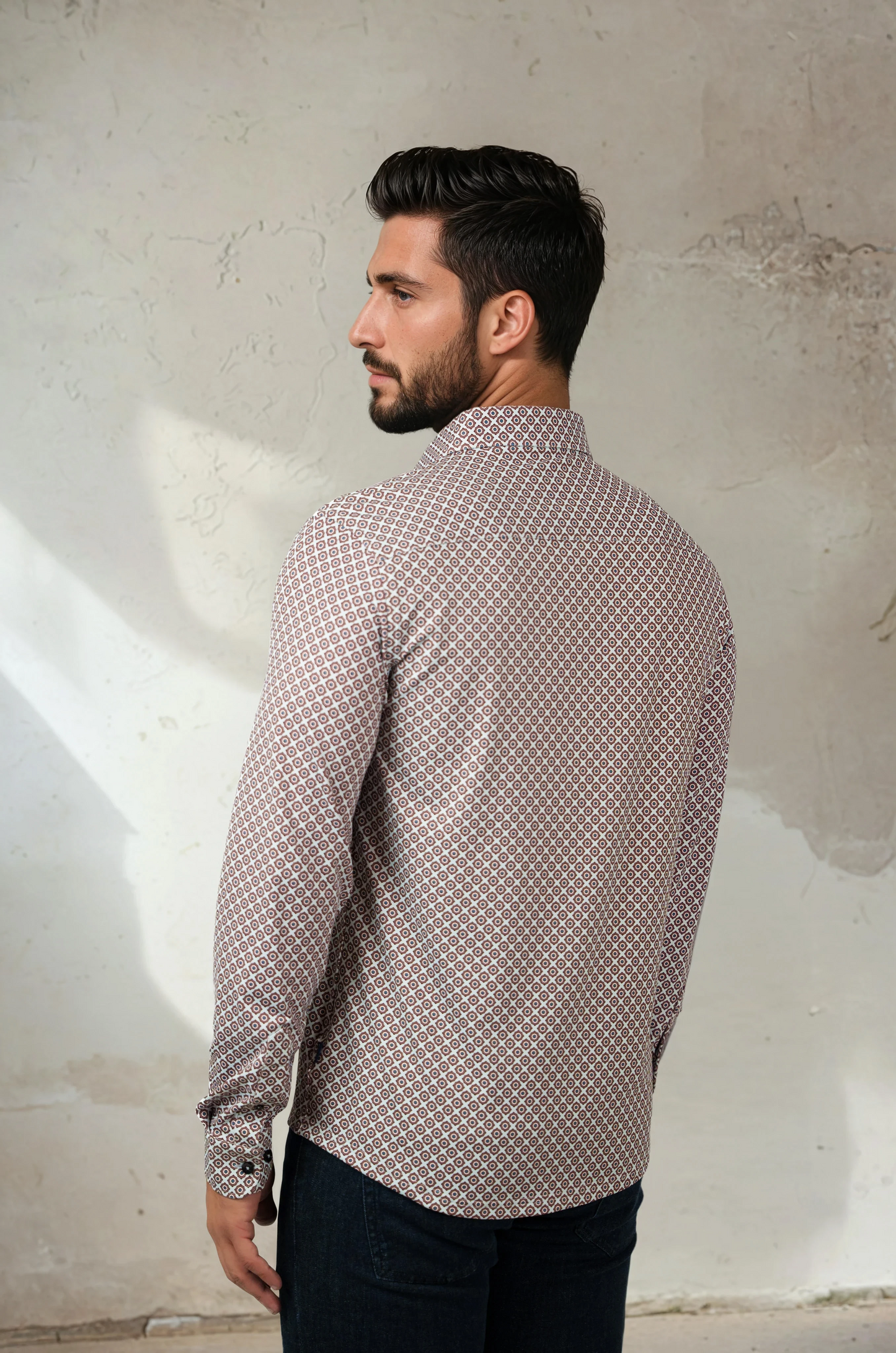 APEX- Dark Pink Brilliant cut Geo Shirt