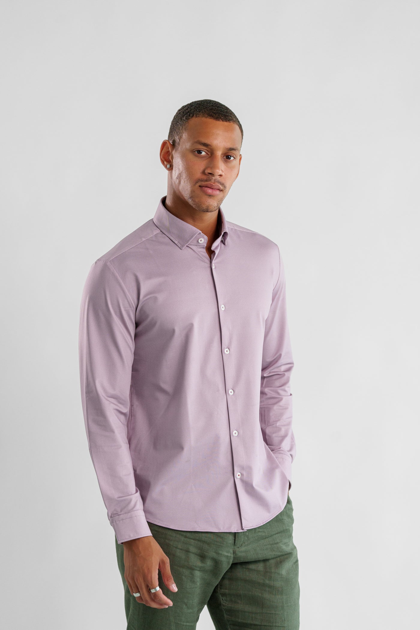 Stone Rose Techno Stretch Solid Performance Button-Up Shirt - Burgundy Stone Rose Techno Stretch Solid Performance Button-Up Shirt - Burgundy