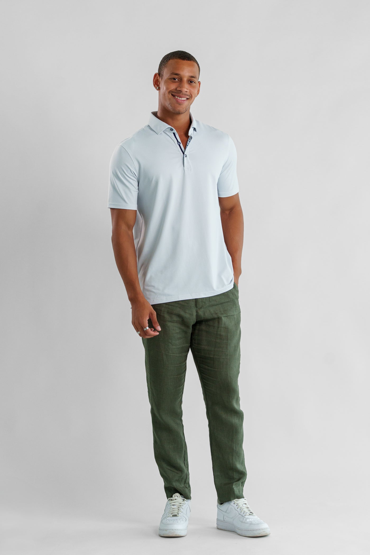 APEX - White Birdseye Polo