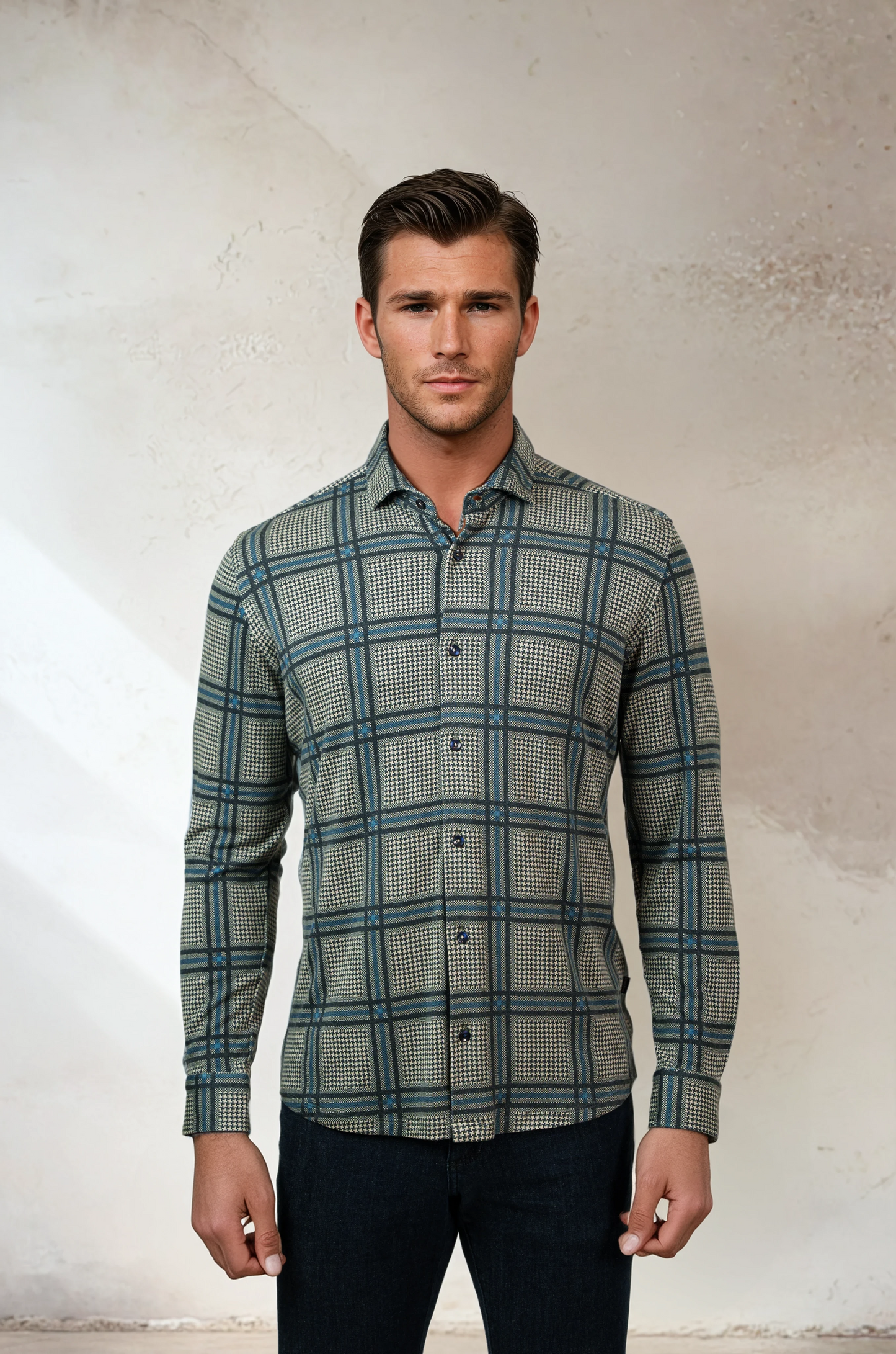 ROVER - Blue Clubhouse GlenCheck Shirt