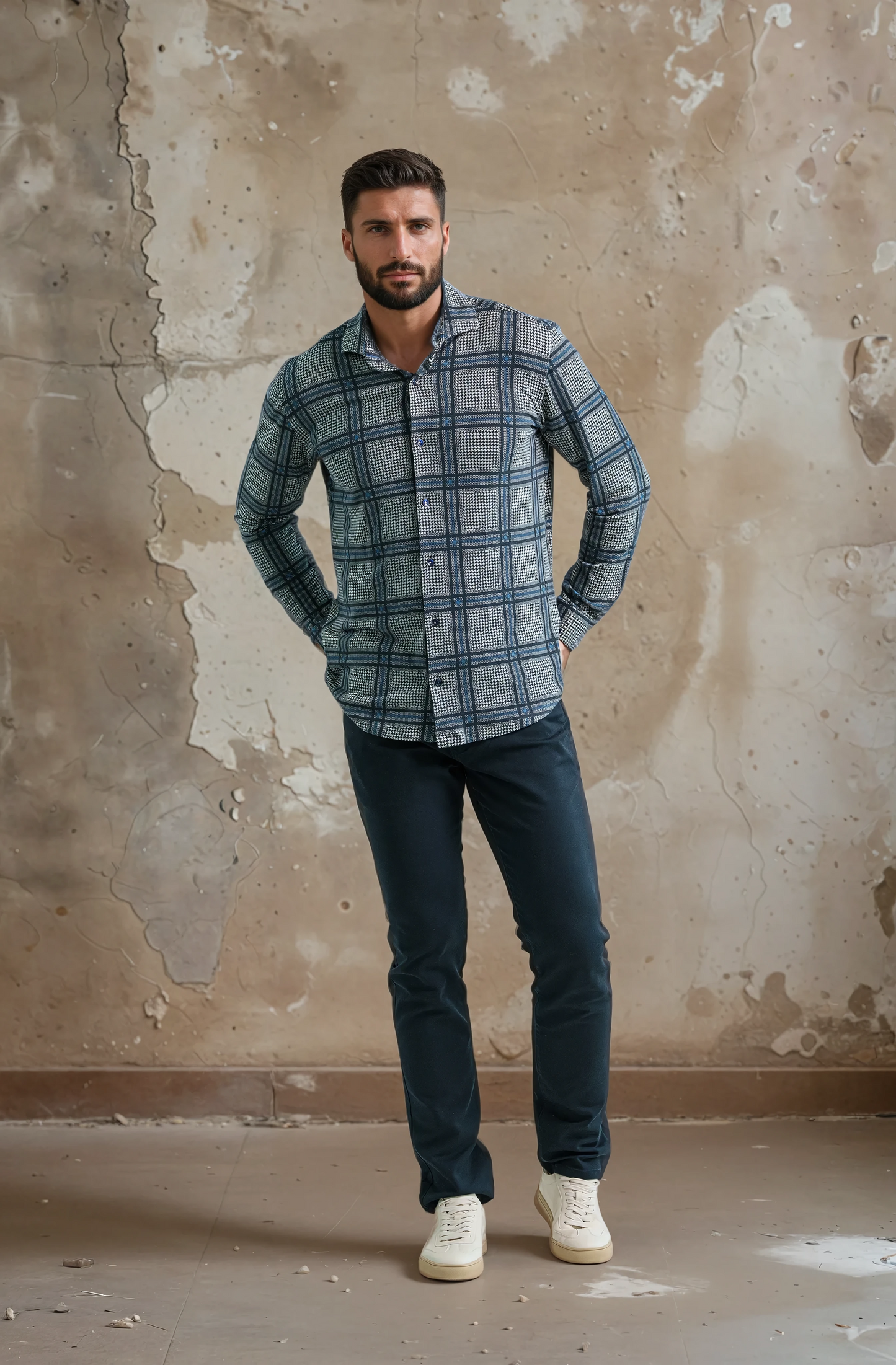 ROVER - Blue Clubhouse GlenCheck Shirt