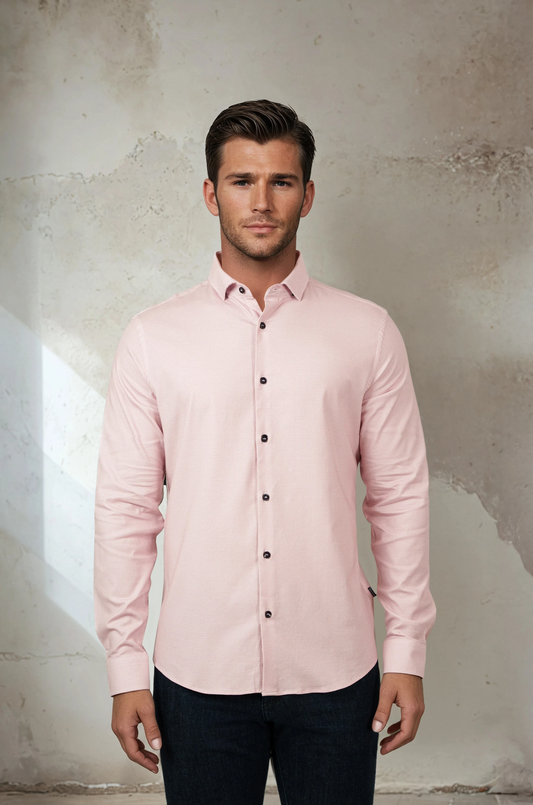 NOVA - Light Pink Micro Diamond Shirt