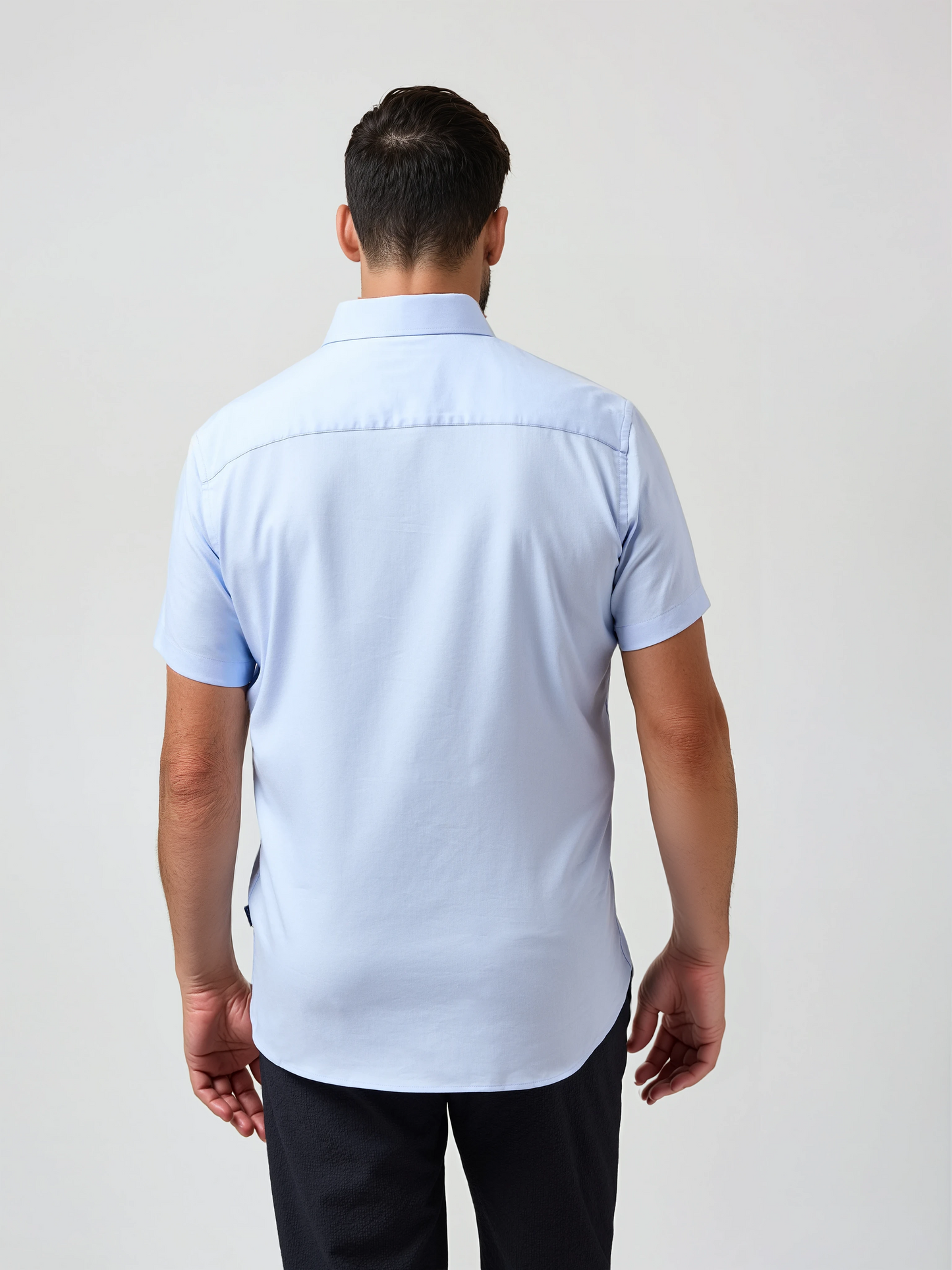 MONARCH - Light Blue Edge Short Sleeve Shirt