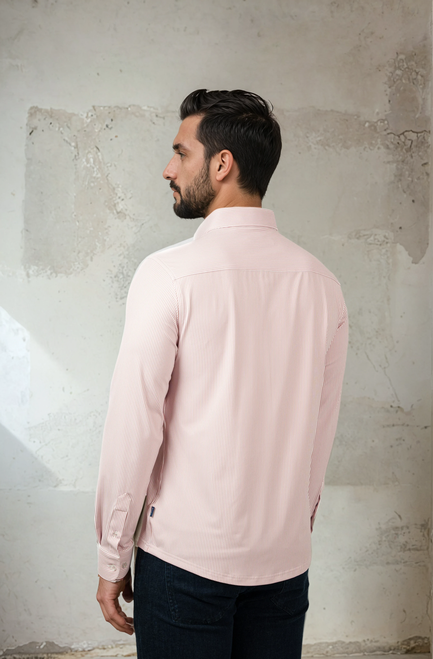 APEX - Dark Pink Estate Microstripe Shirt