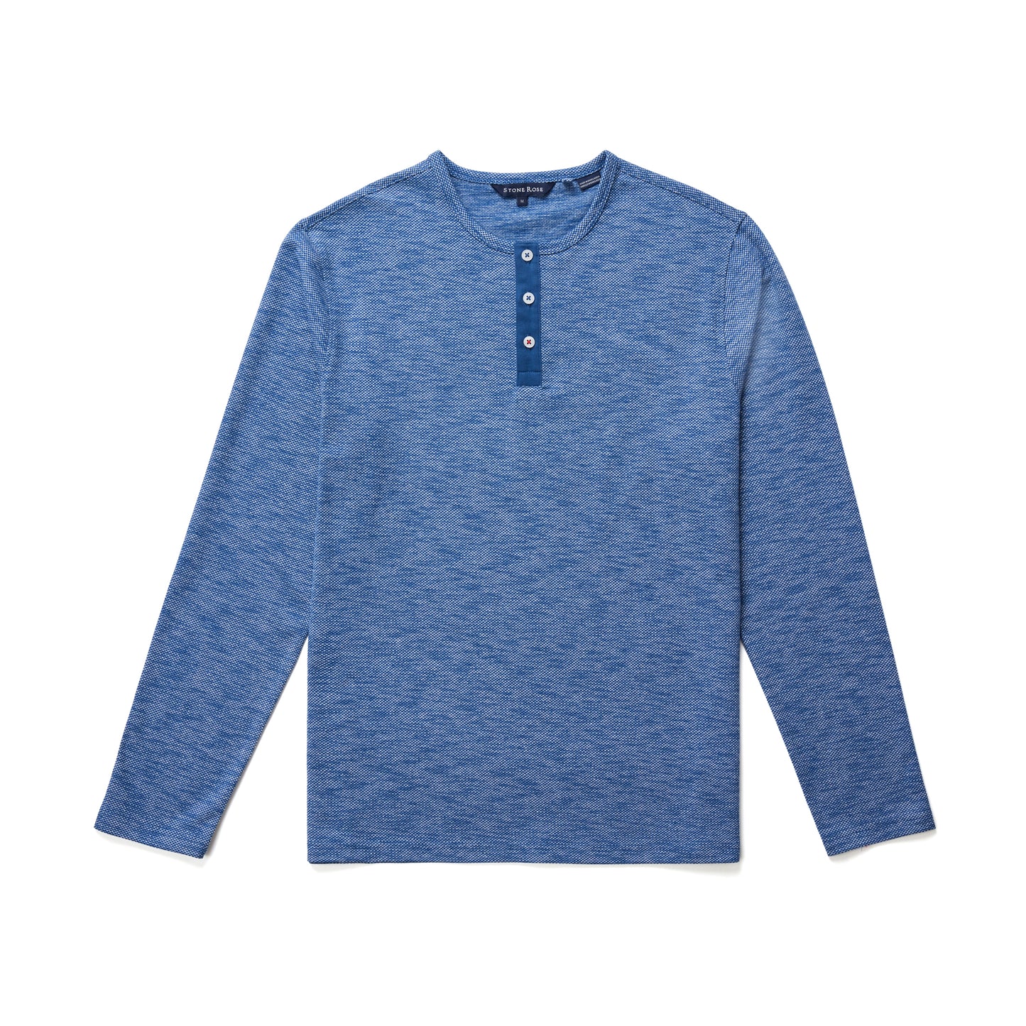 TRAILBLAZER - Denim Blue Solid Henley