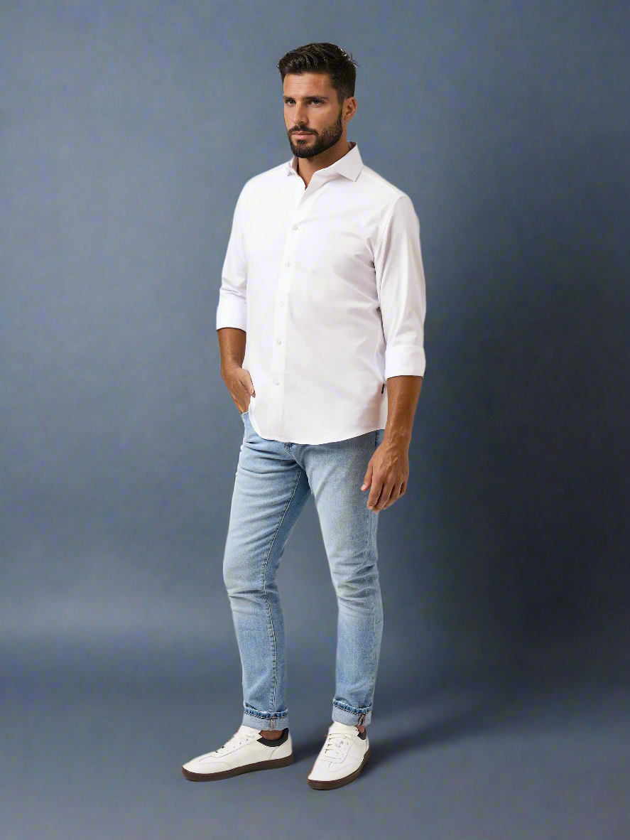 MONARCH - White Heritage Long Sleeve Shirt