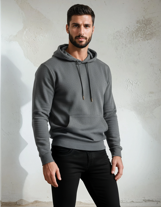 Charcoal T-Series Fleece Knit Hoodie