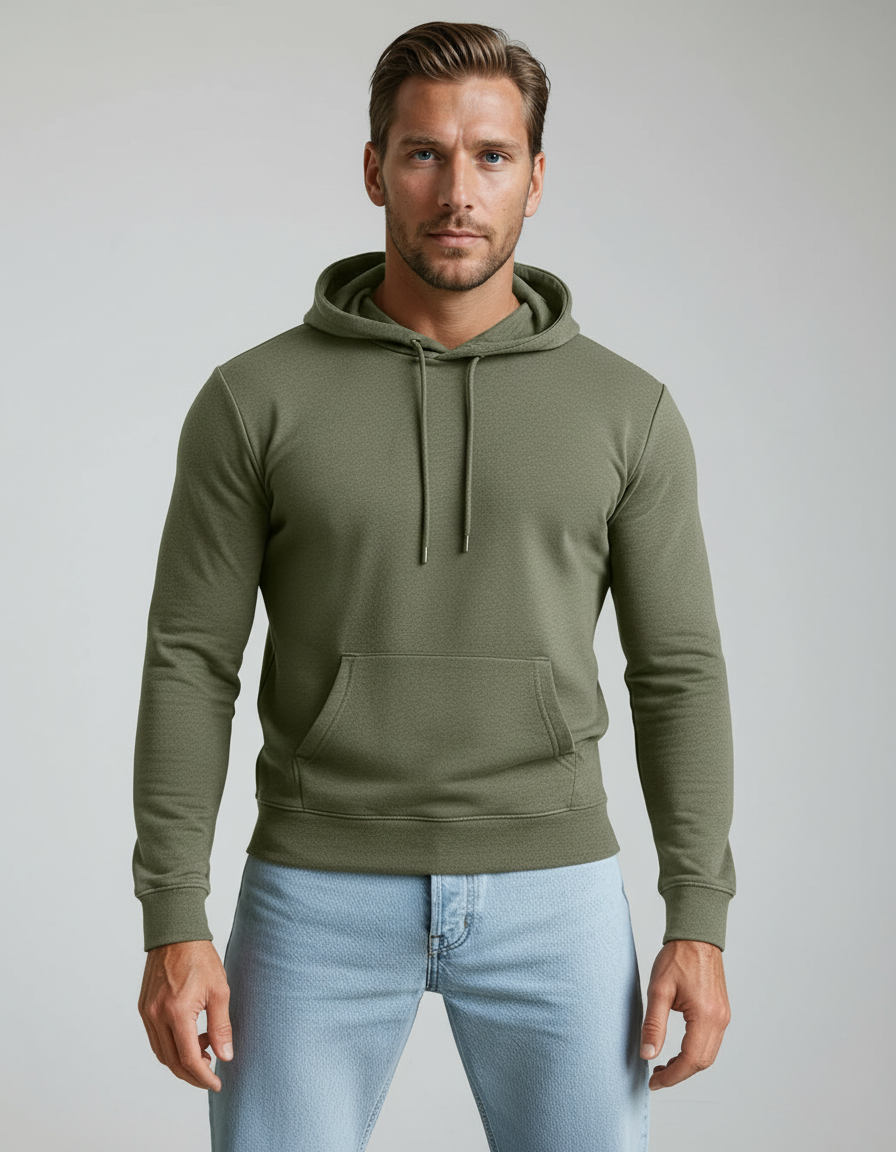 Sage Solid Fleece Hoodie