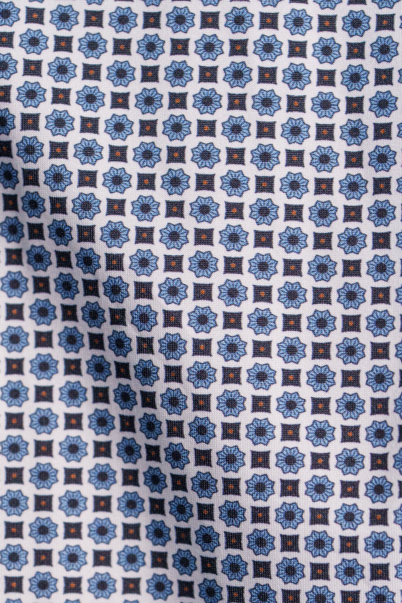 APEX - Light Blue Micro Flower Long Sleeve Shirt