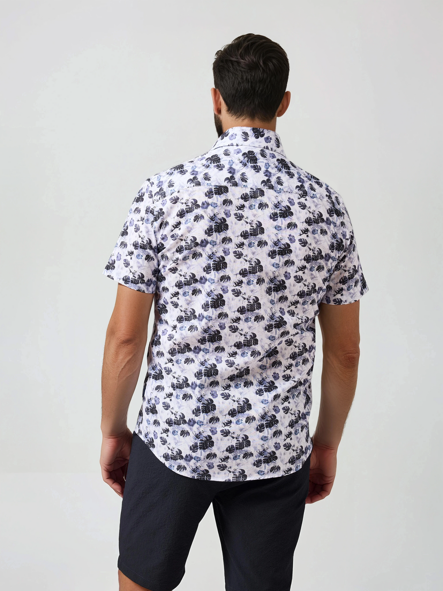 BUONASERA - Moonlit Jungle Print Linen Shirt