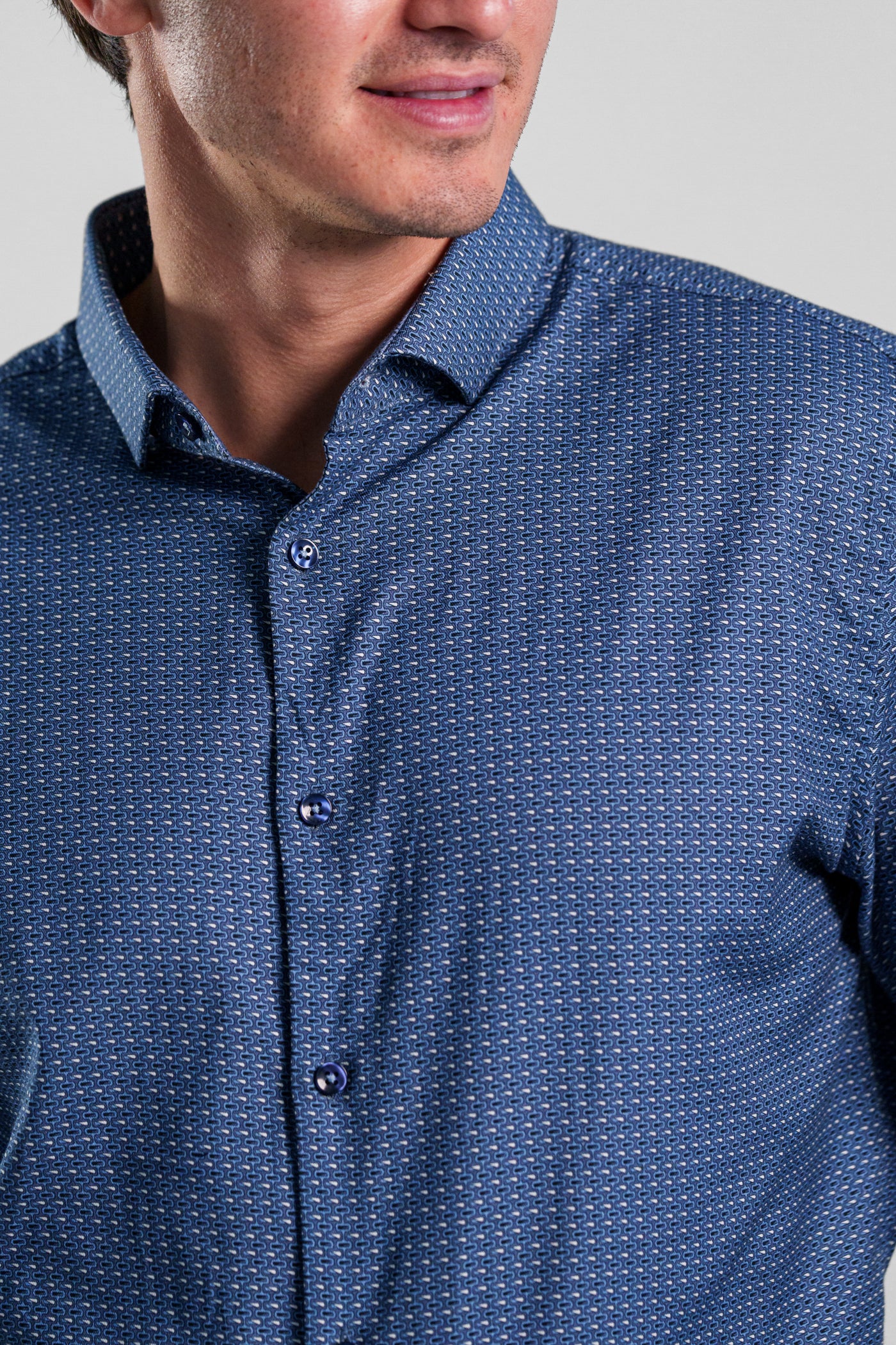 NOVA - Dusk Blue Rectangular Long Sleeve Shirt