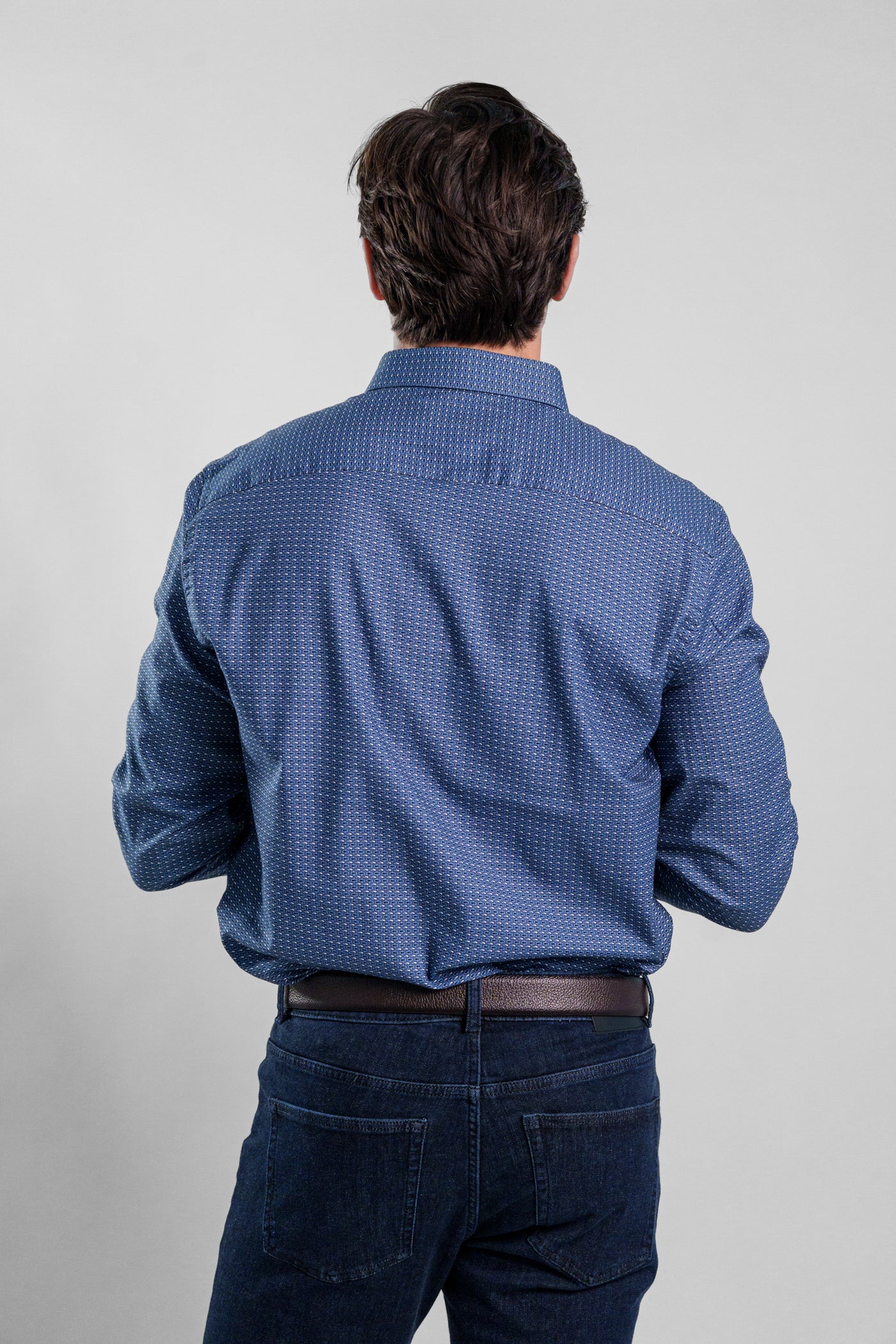 NOVA - Dusk Blue Rectangular Long Sleeve Shirt