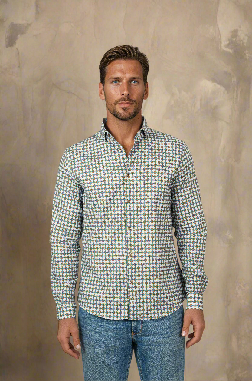 NOVA - Light Blue Rings and Ropes Shirt