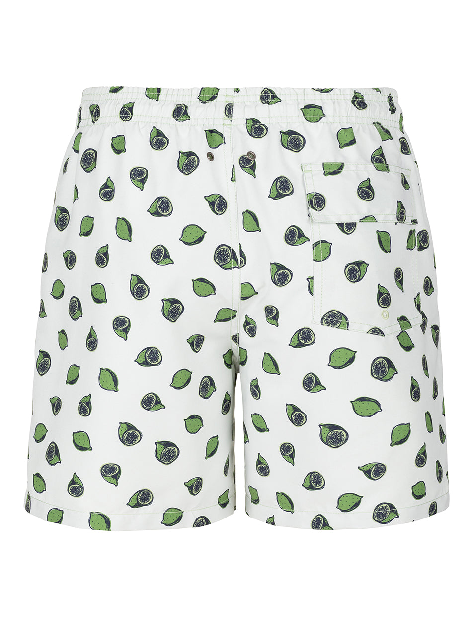 Green Lime Stretch Swim Shorts