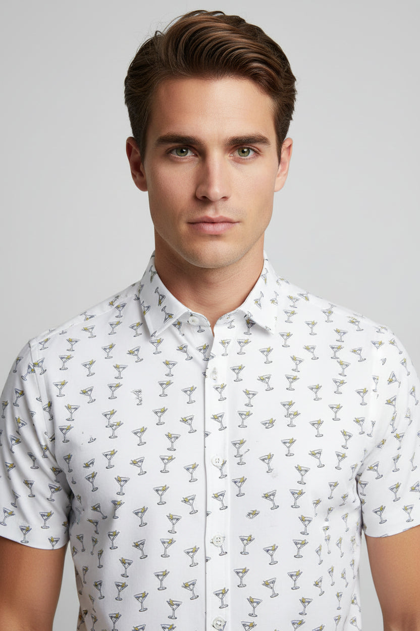 White Martini T-Series DryTouch® Shirt – Men's Performance Button-Down