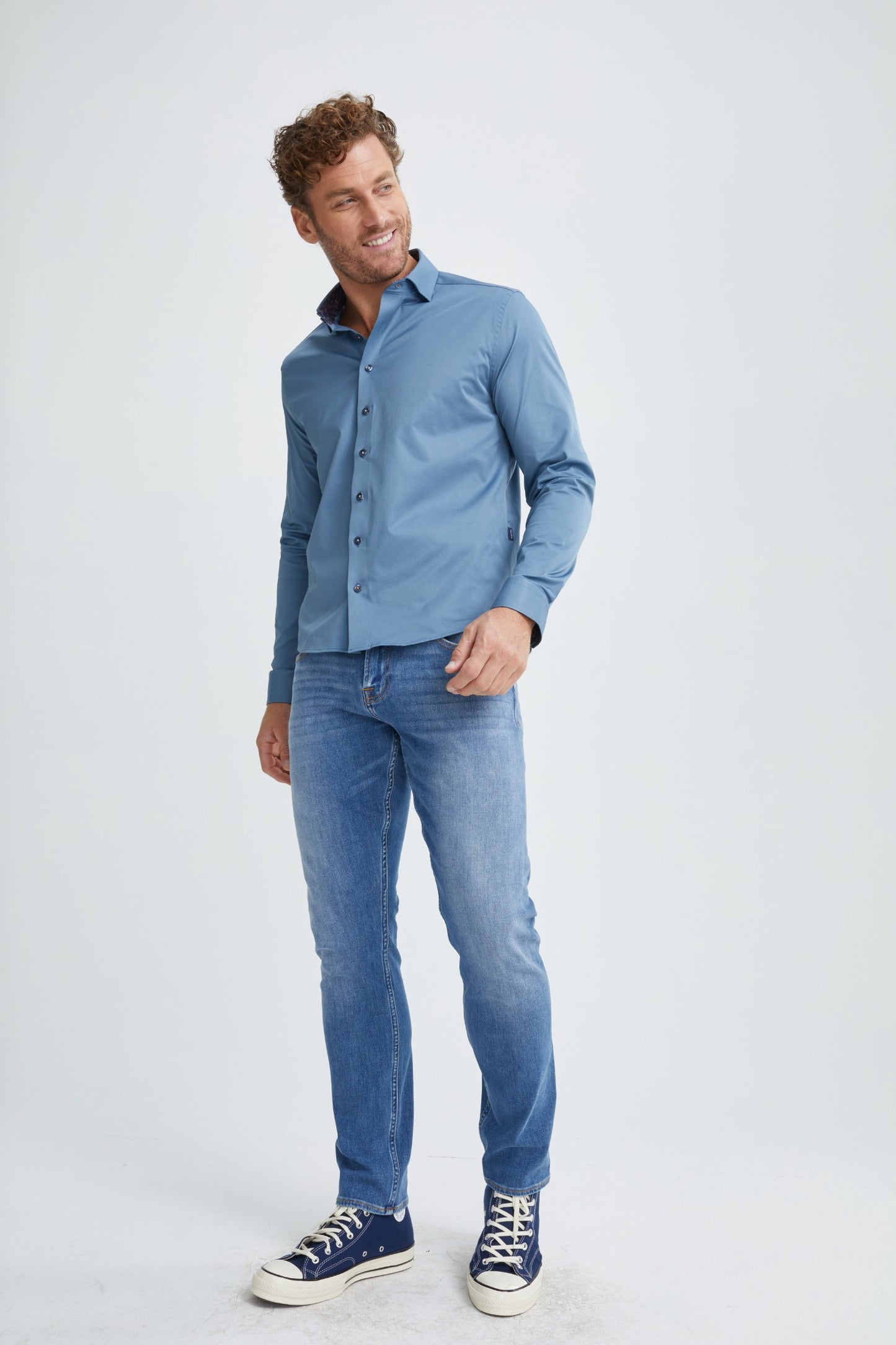 Navy T-Series Woven Shirt