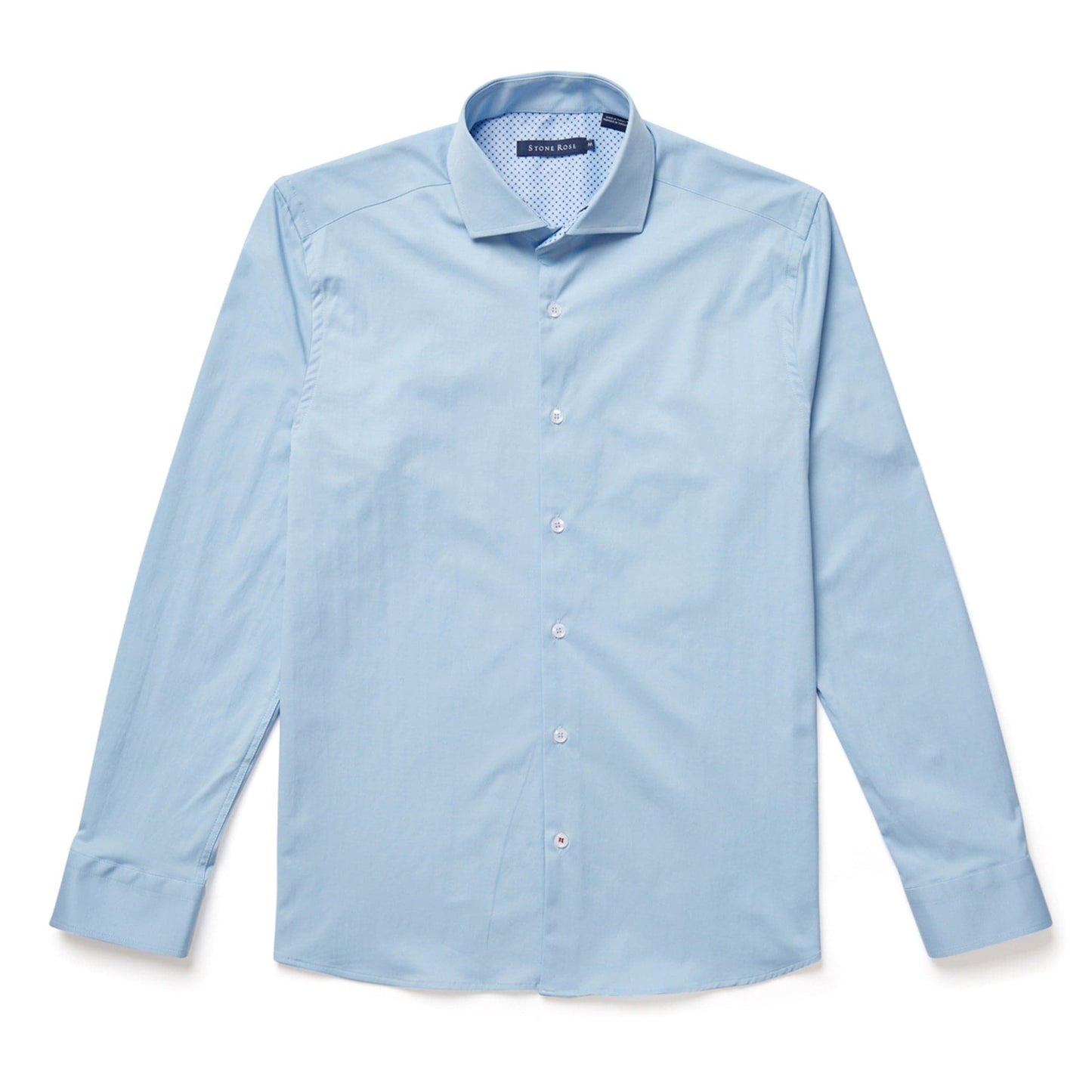 Light Blue Solid Woven Drytouch Shirt