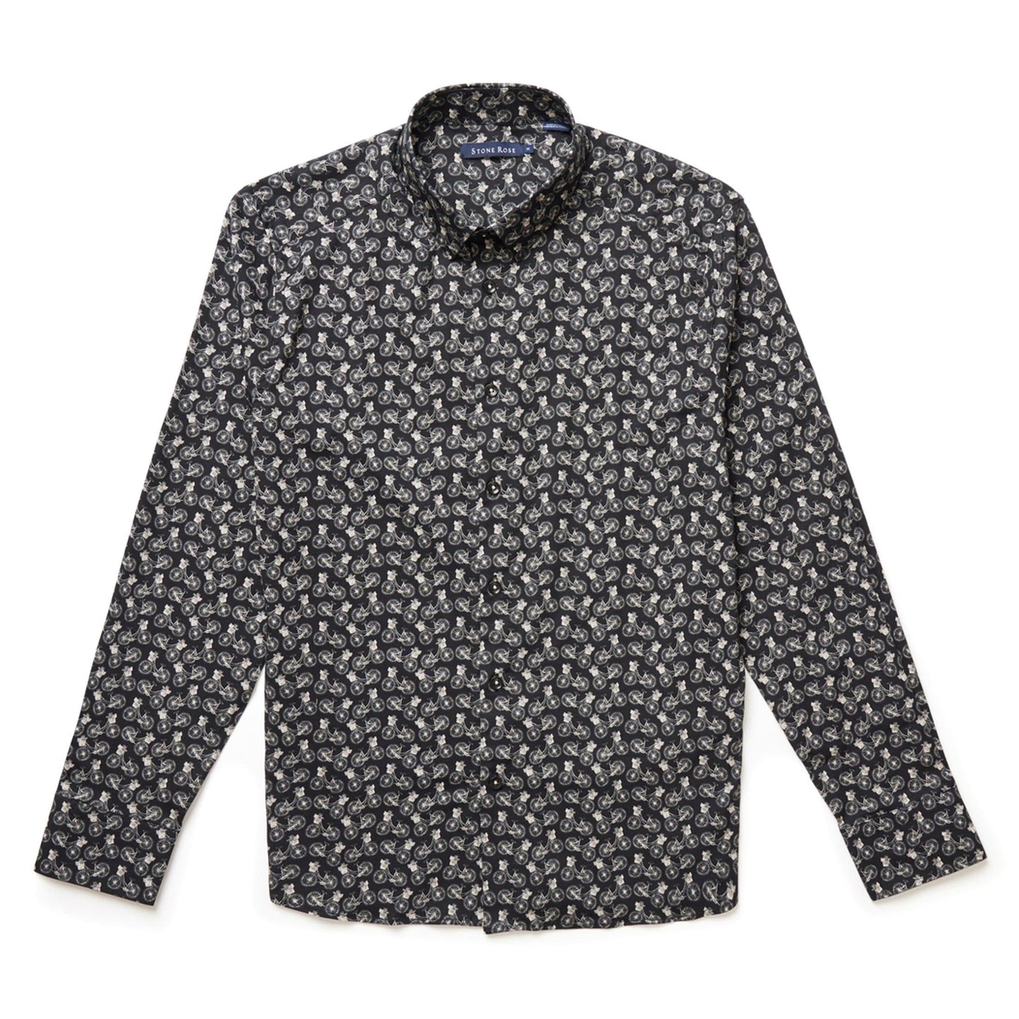 Black Bicycles Print Shirt