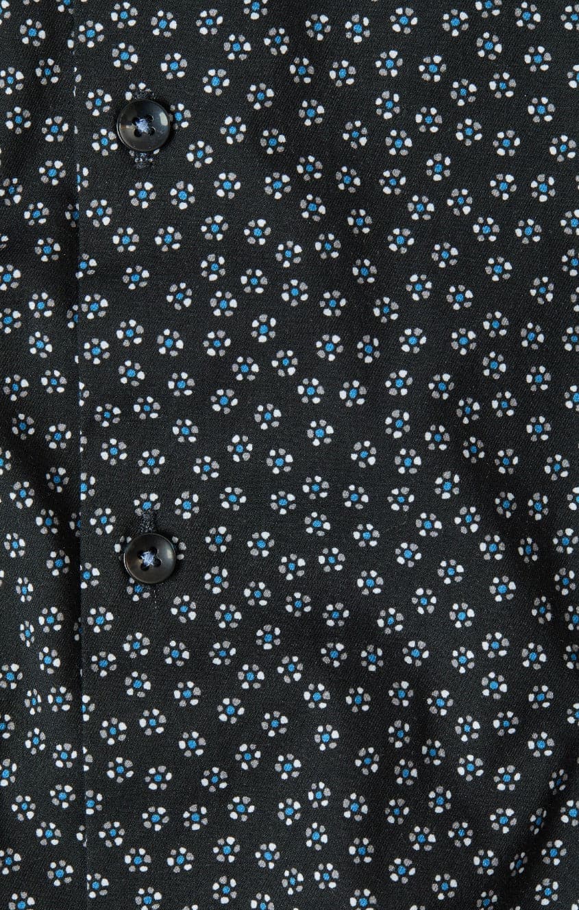 Black Accent Ditsy Print Shirt