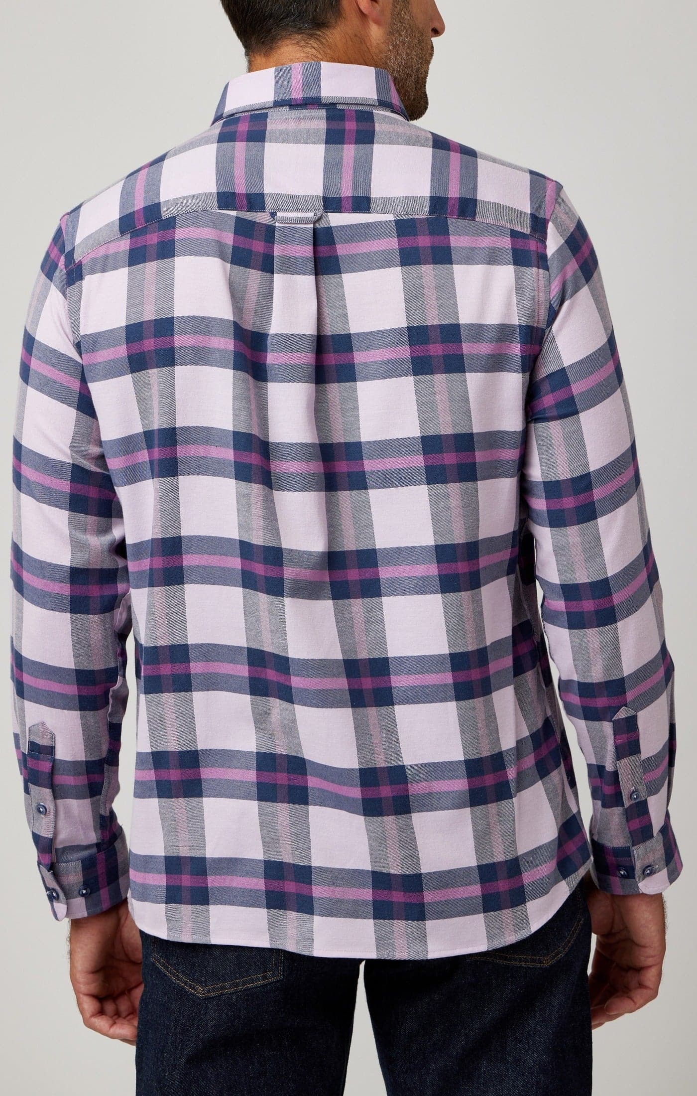 Lavender Tartan Plaid Drytouch Shirt