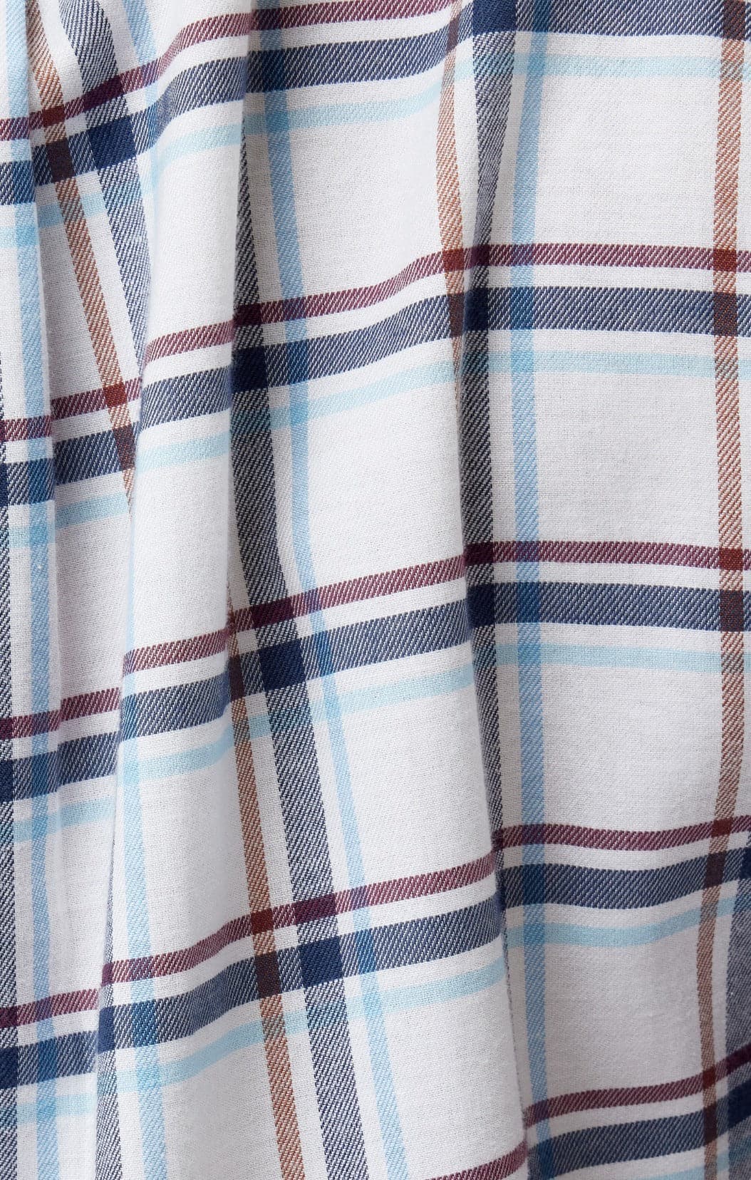 White Tricolor Plaid Drytouch Shirt