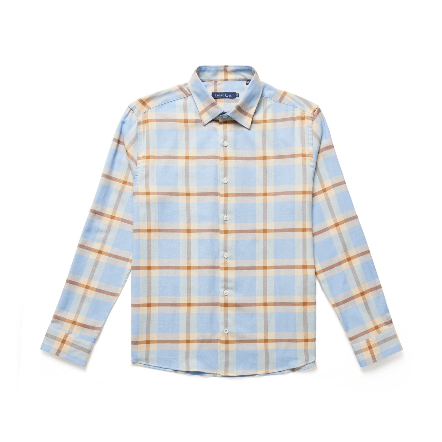 Light Blue Tartan Plaid Drytouch Shirt
