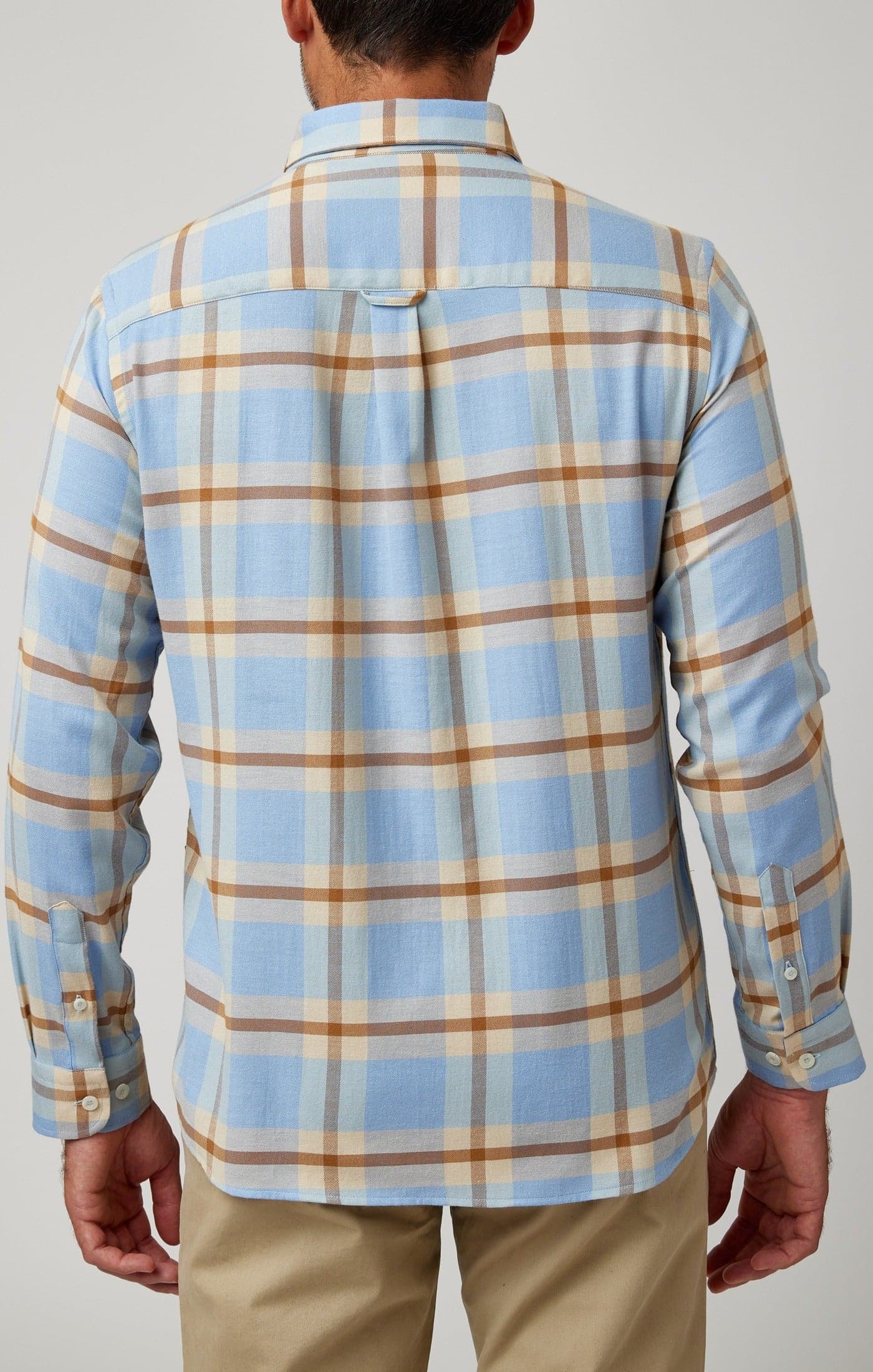 Light Blue Tartan Plaid Drytouch Shirt