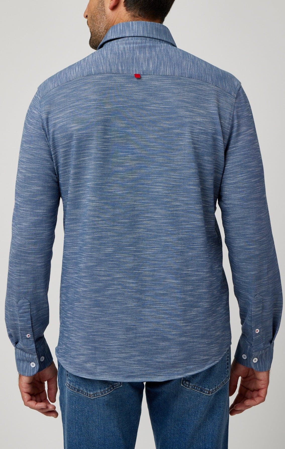 Dark Navy Knit Slub Jersey Shirt