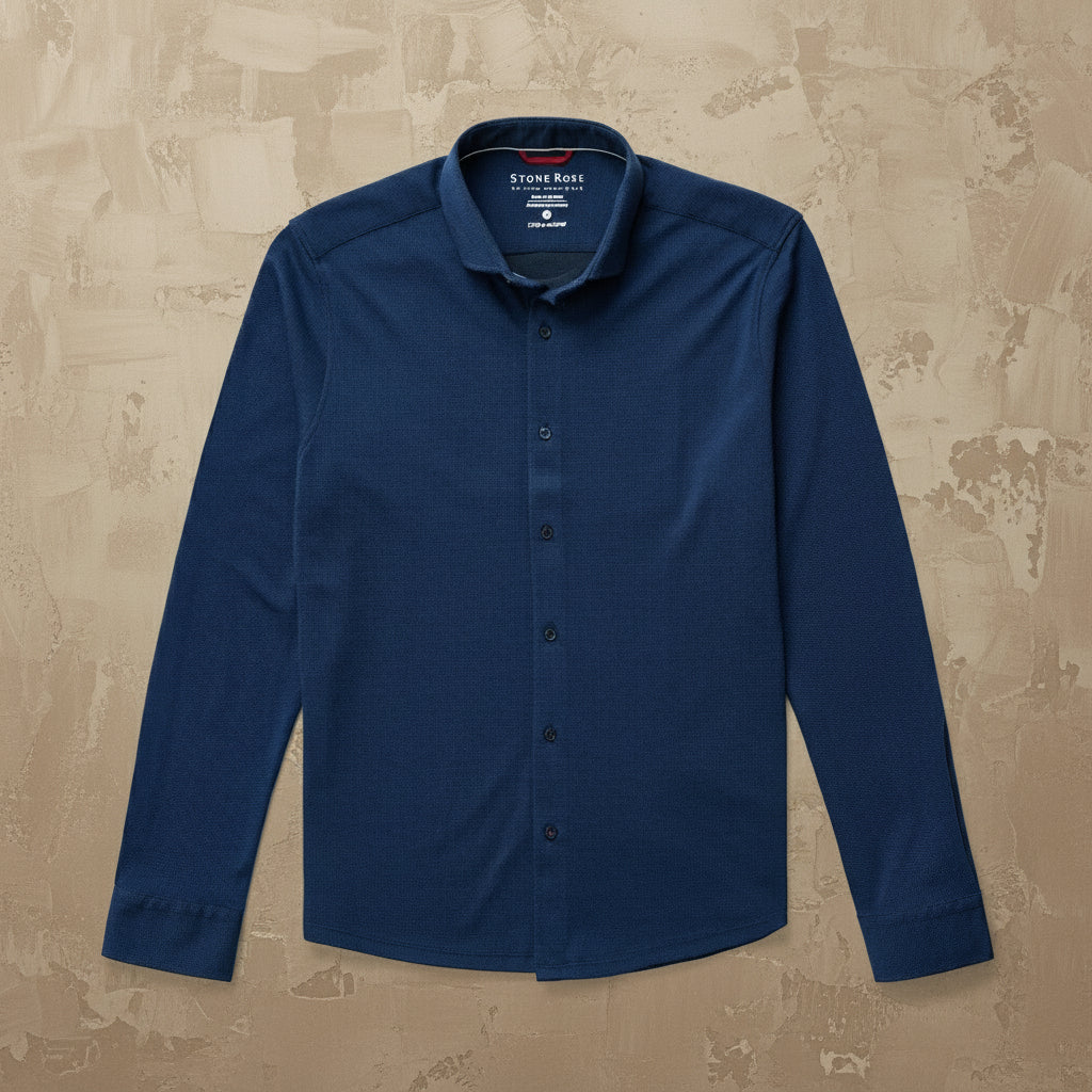 ORIGIN - Navy Long Sleeve T-Series Shirt