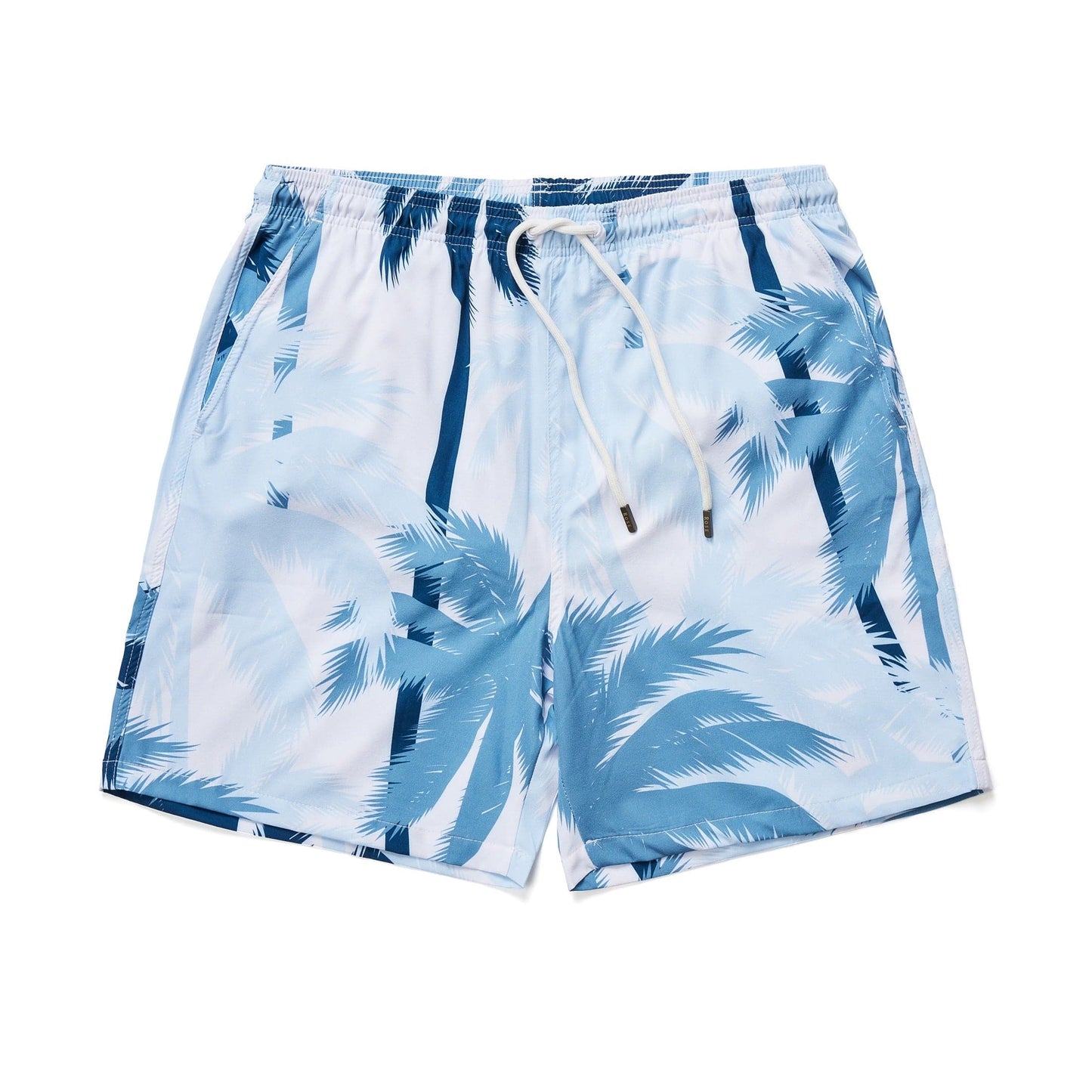 HELIOS - Light Blue Large Palms Swim Shorts