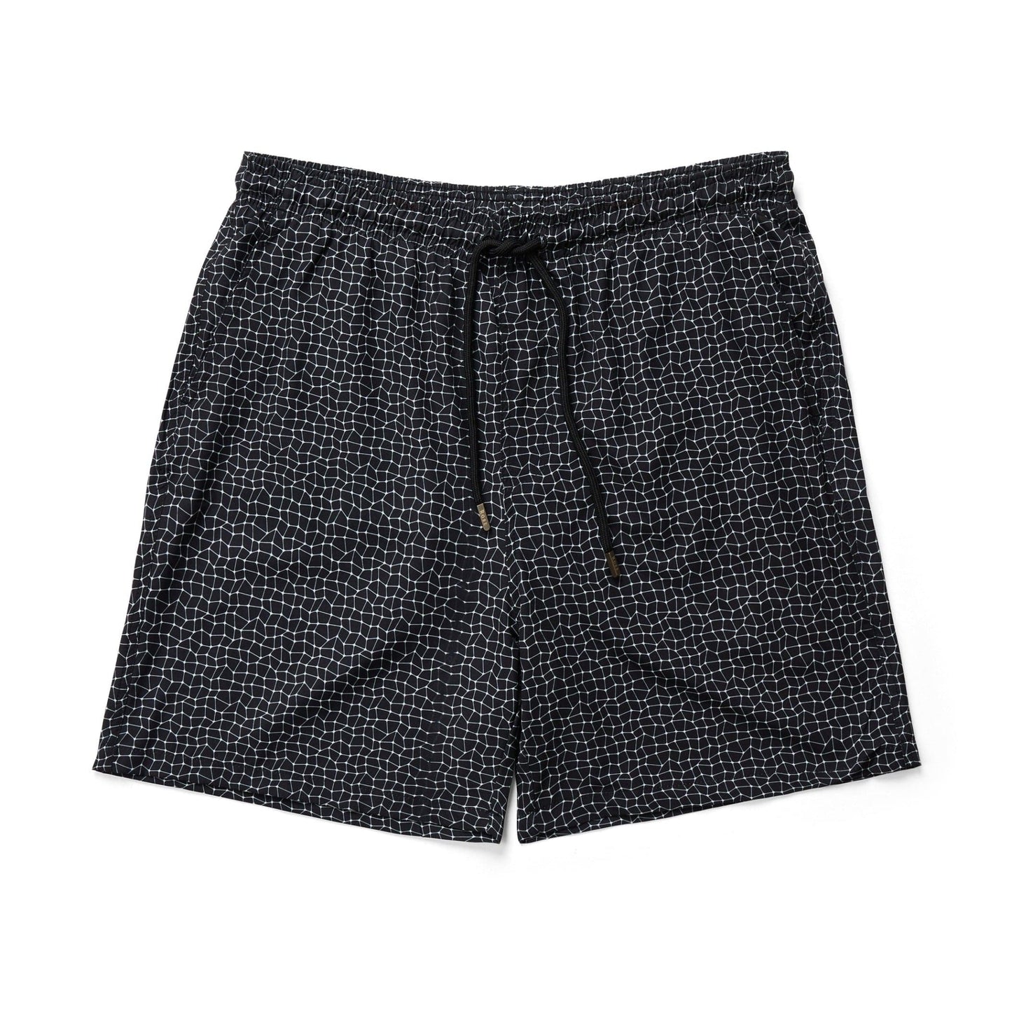Black Wavy Swim Shorts
