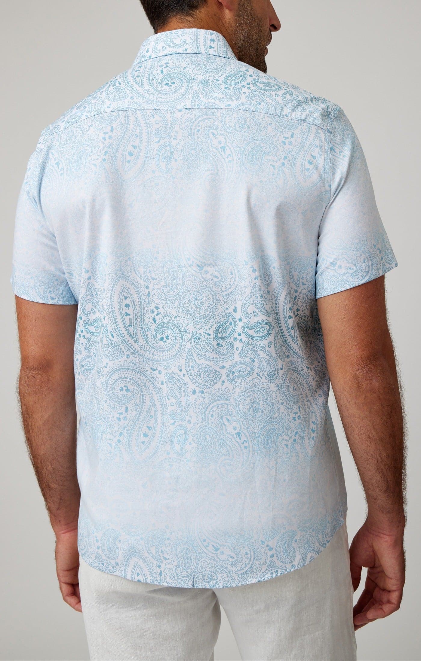 Light Blue Galactic Short Sleeve Shirt