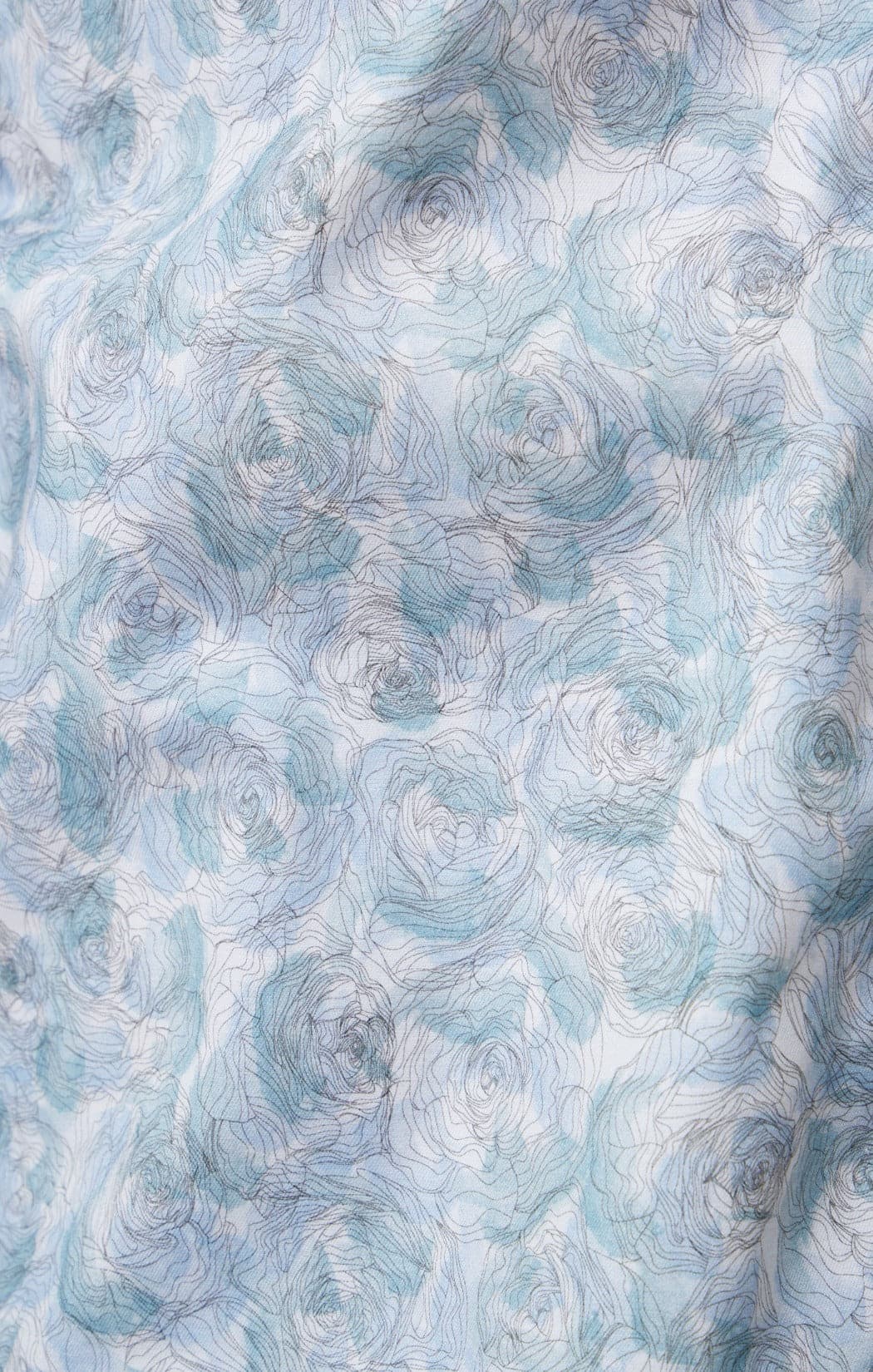 Aqua Roses Long Sleeve Shirt