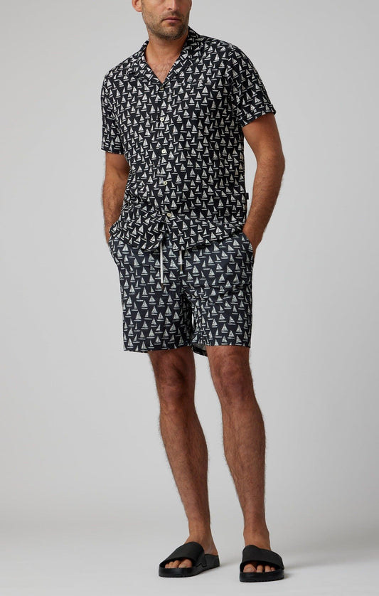 HELIOS - Black Sailboats Swim Shorts