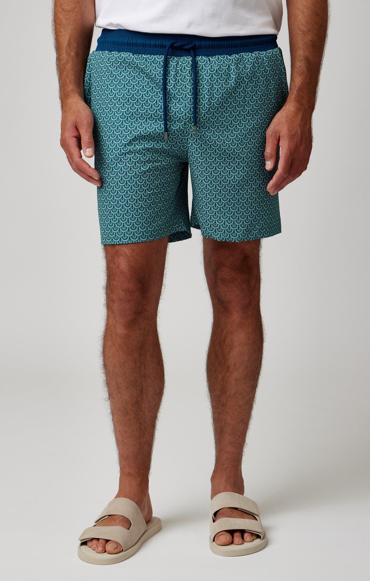 HELIOS - Bright Green Retro  Swim Shorts