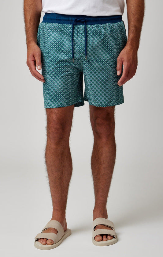 HELIOS - Bright Green Retro  Swim Shorts