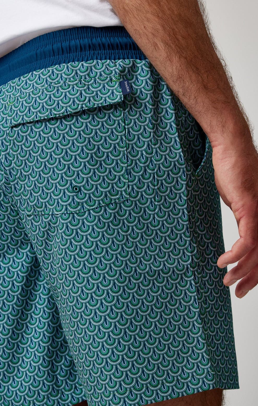 HELIOS - Bright Green Retro  Swim Shorts