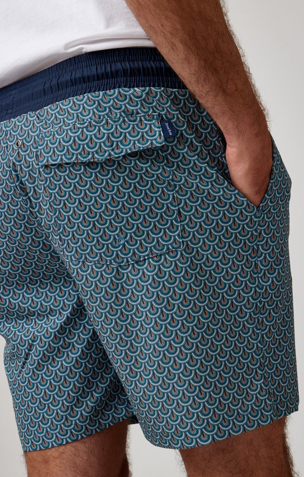 HELIOS - Blue Retro Swim Shorts