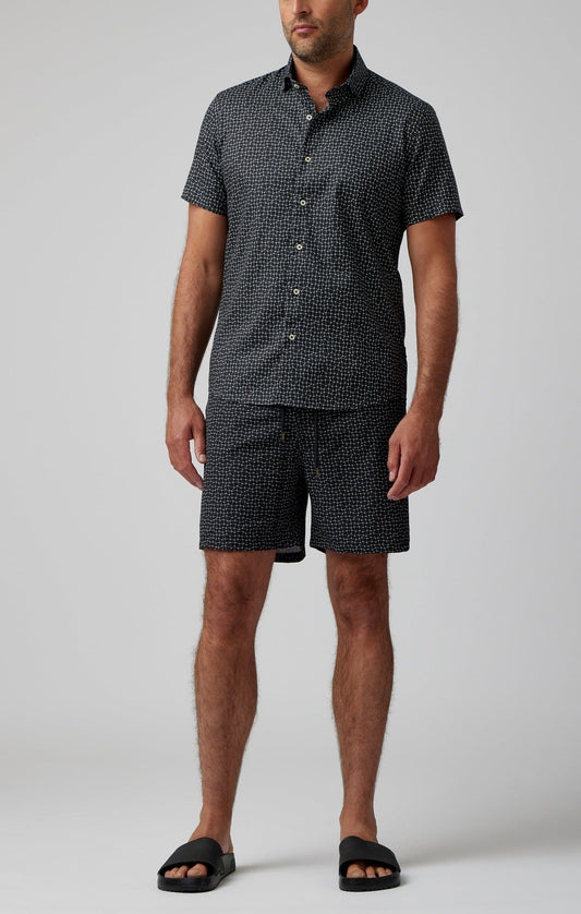 Black Wavy Swim Shorts