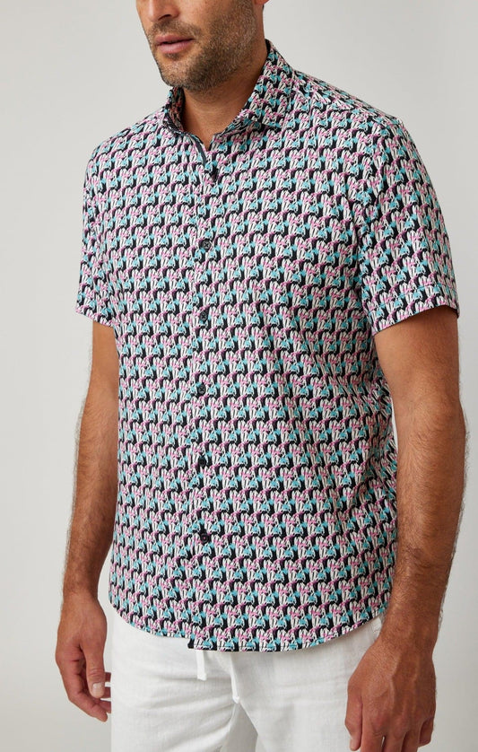 Black Zebras Short Sleeve Shirt