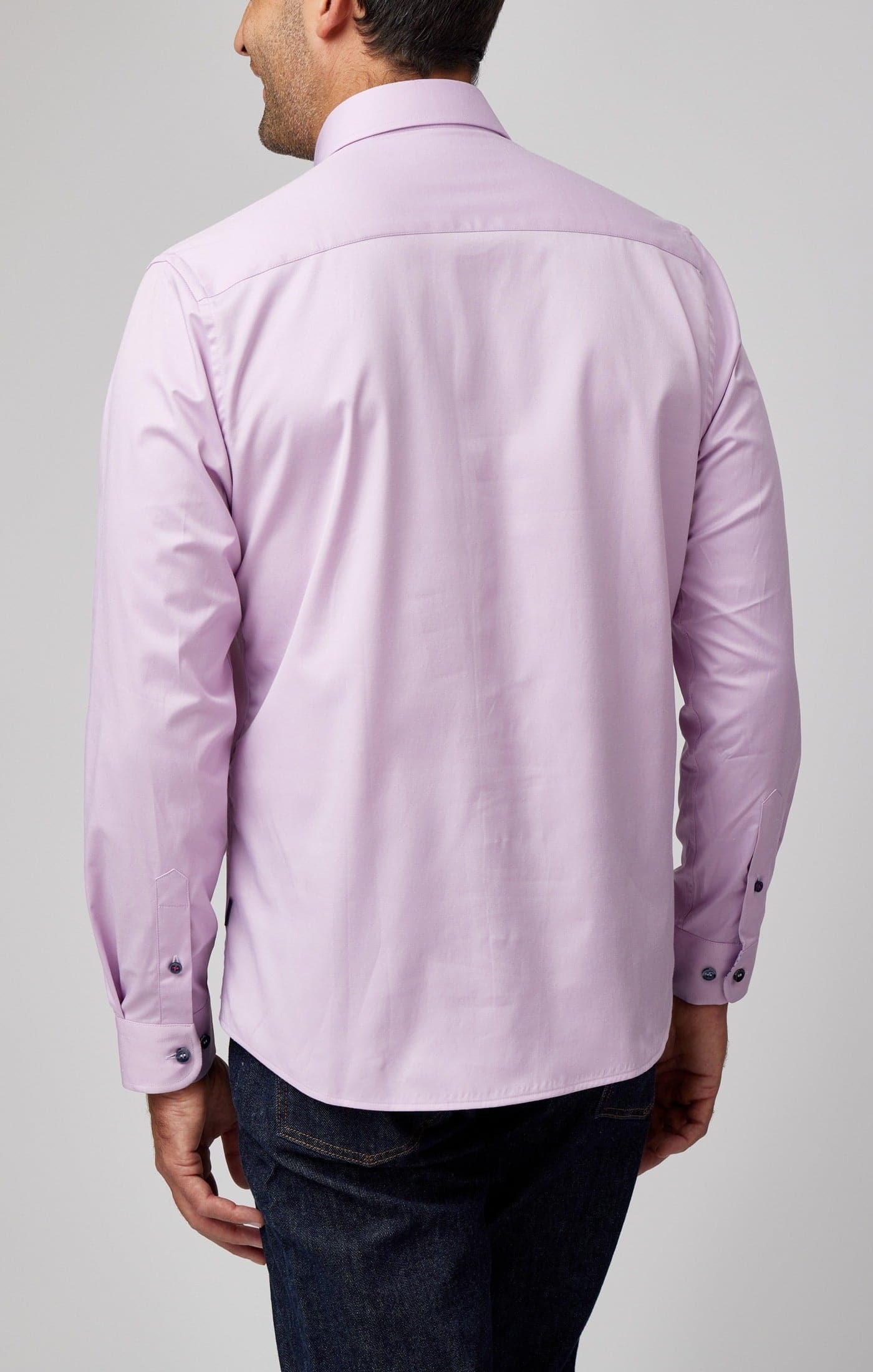 Lavender Solid Woven Drytouch Shirt