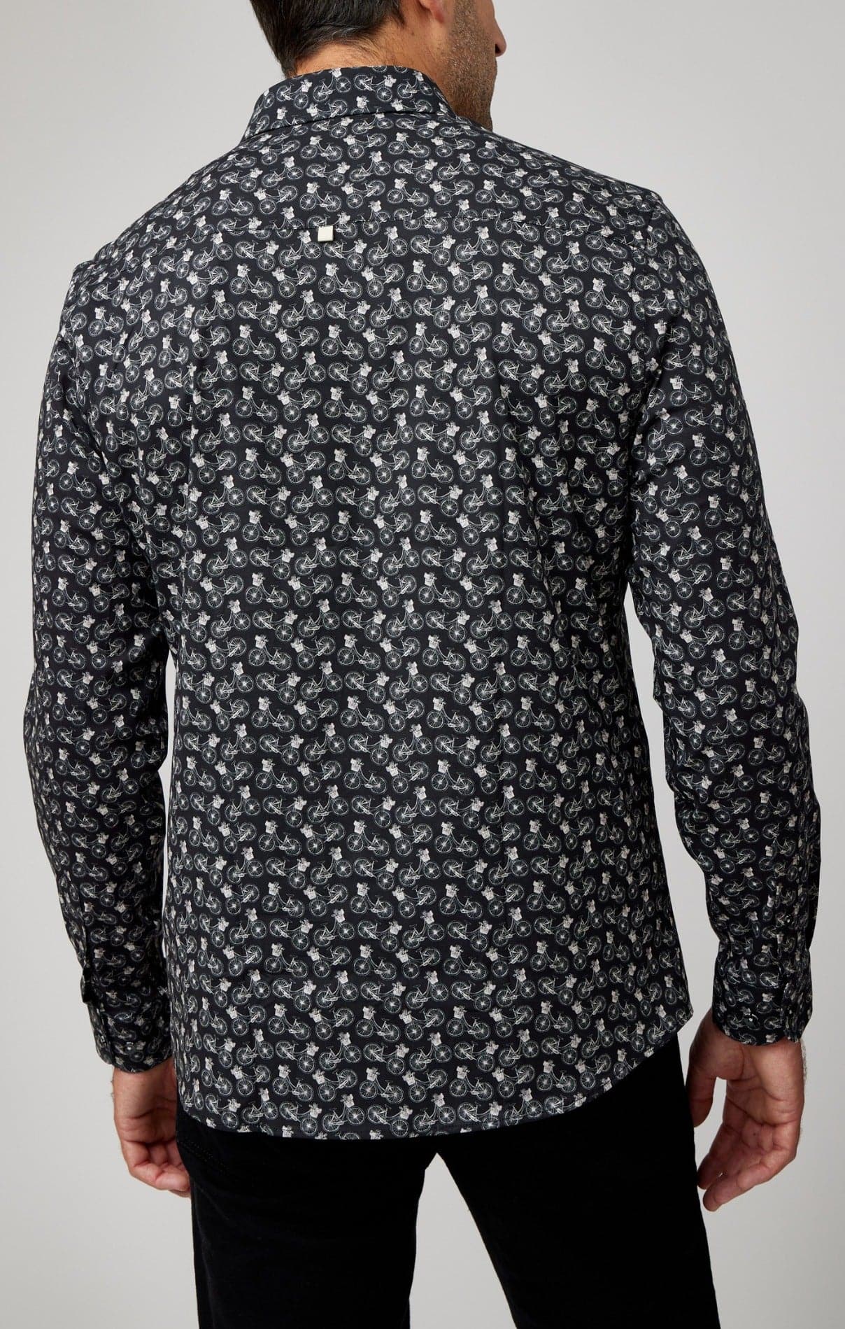 Black Bicycles Print Shirt
