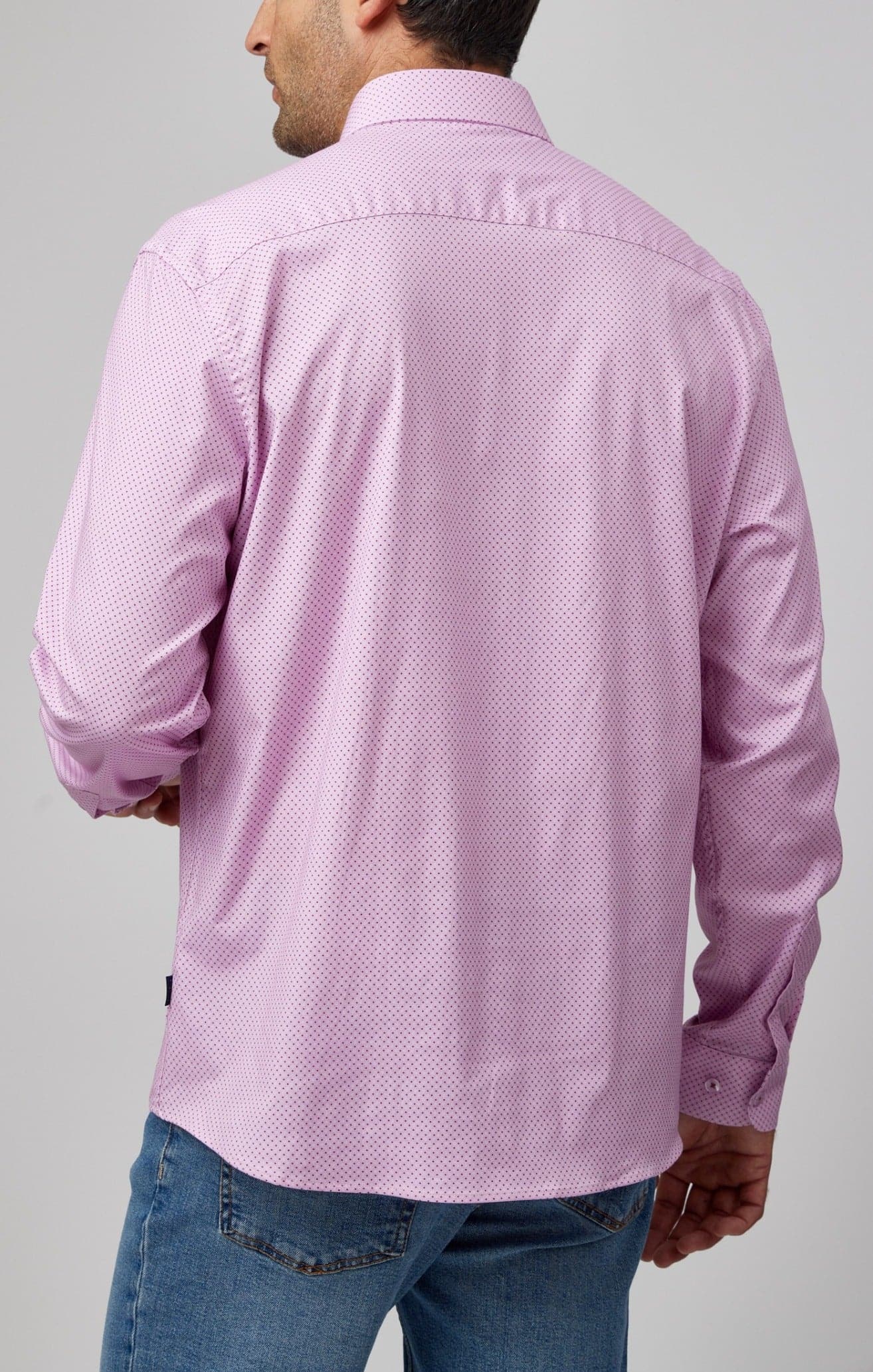 Lavender Micro Accent Dot Print Shirt