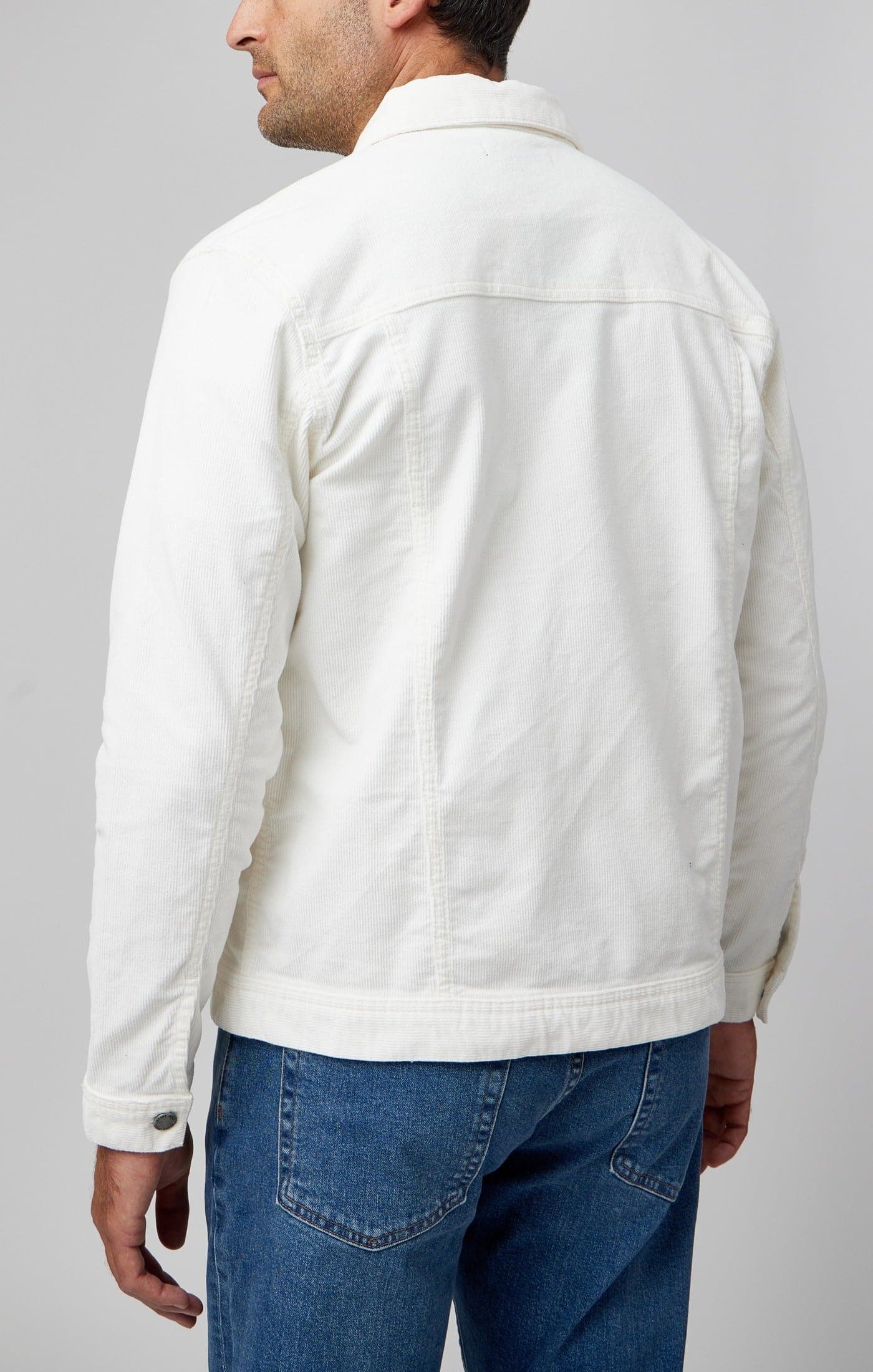 VALLEY - Cream Solid Antique Washed Jacket