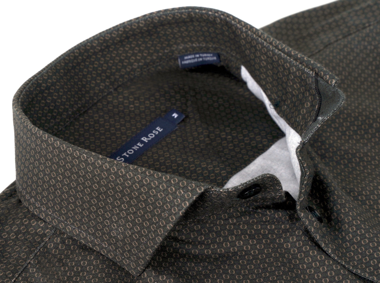 NOVA - Dark Green Rings Long Sleeve Shirt