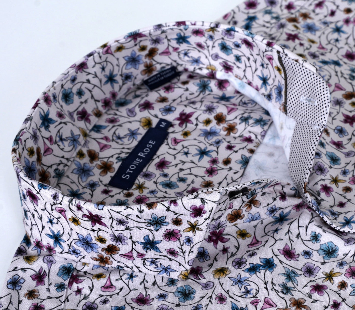 NOVA - Light Beige Floral Long Sleeve Shirt